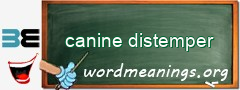 WordMeaning blackboard for canine distemper